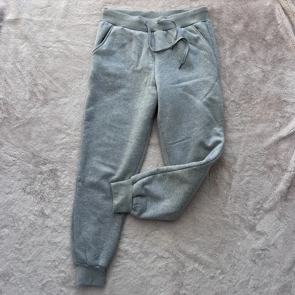 YeoKou Sherpa Lined Cotton Fleece Jogger Sweatpants, Grey, Medium - Picture 1 of 8